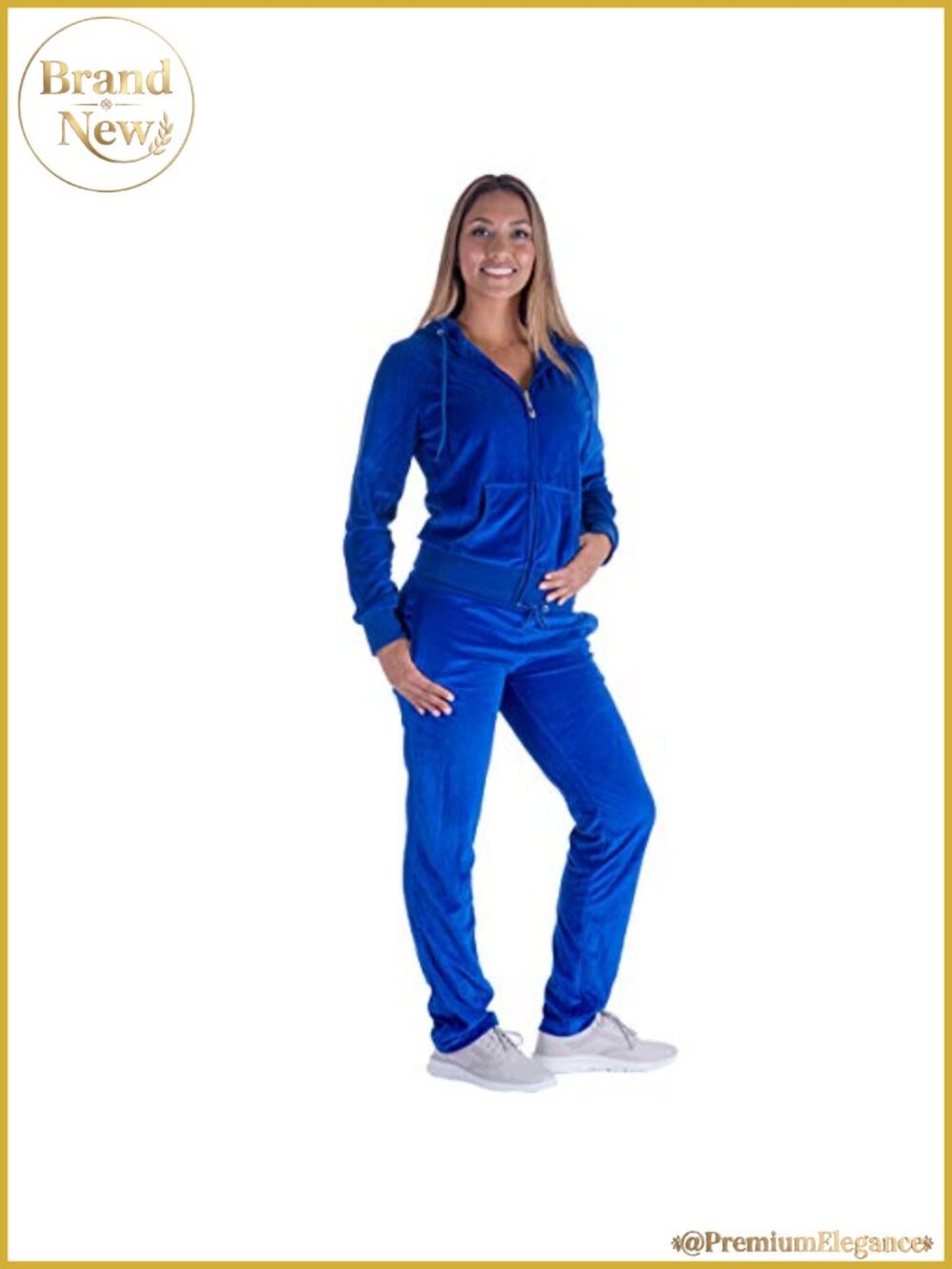 Velour Tracksuit Womens 2 Piece Joggers Sweatsuit Set Soft Velvet Zip Hoodie